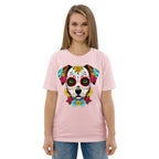 T-shirt Bio | Chien Calavera Fleuri - Felpatee - t-shirt durable - Felpatee