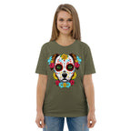 T-shirt Bio | Chien Calavera Fleuri - Felpatee - t-shirt durable - Felpatee