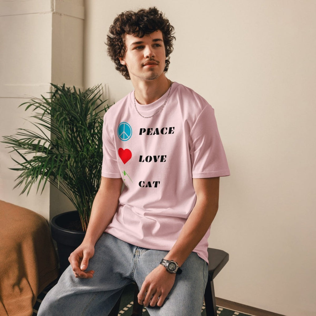 T-shirt Bio | Peace Love Cat - Felpatee - t-shirt durable - Felpatee