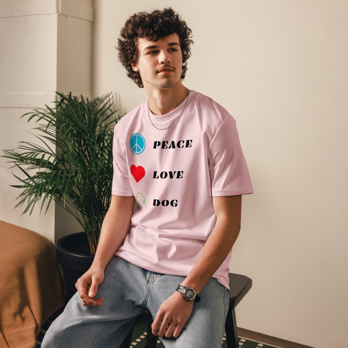 T-shirt Bio | Peace Love Dog - Felpatee - t-shirt durable - Felpatee