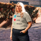 T-shirt Bio | Peace Love Monkey - Felpatee - t-shirt durable - Felpatee