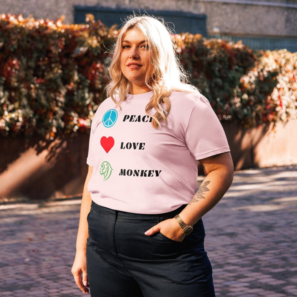 T-shirt Bio | Peace Love Monkey - Felpatee - t-shirt durable - Felpatee