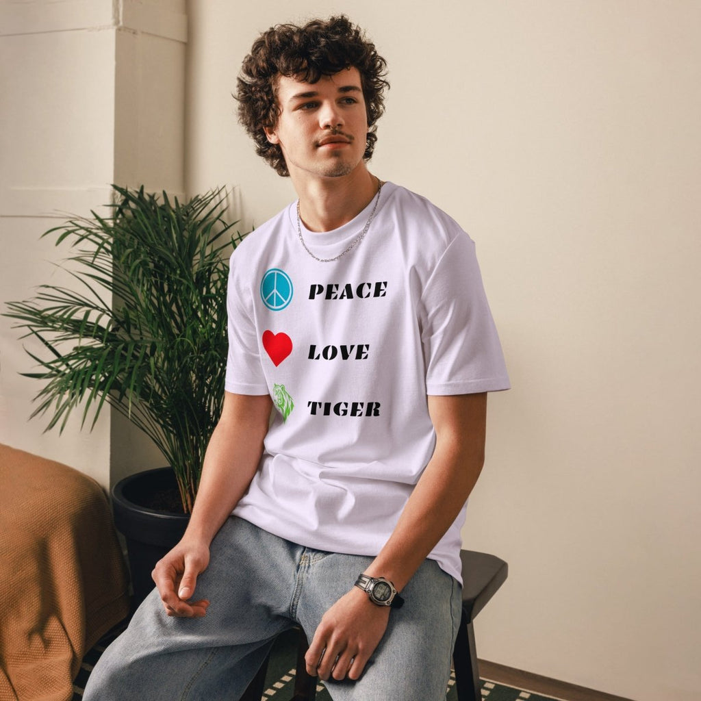 T-shirt Bio | Peace Love Tiger - Felpatee - t-shirt durable - Felpatee