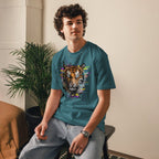 T-shirt Bio | Tigre Intense Effet Glitch Art - Felpatee - t-shirt durable - Felpatee