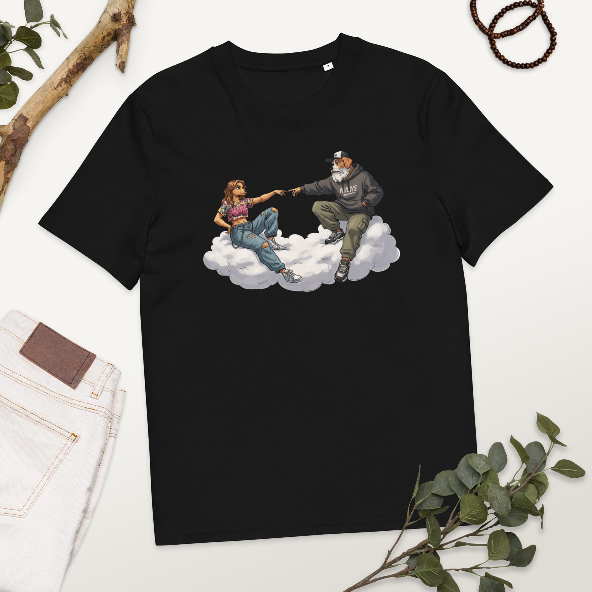 T-shirt-Bio-Urban-Genesis-Style : Unisexe en noir