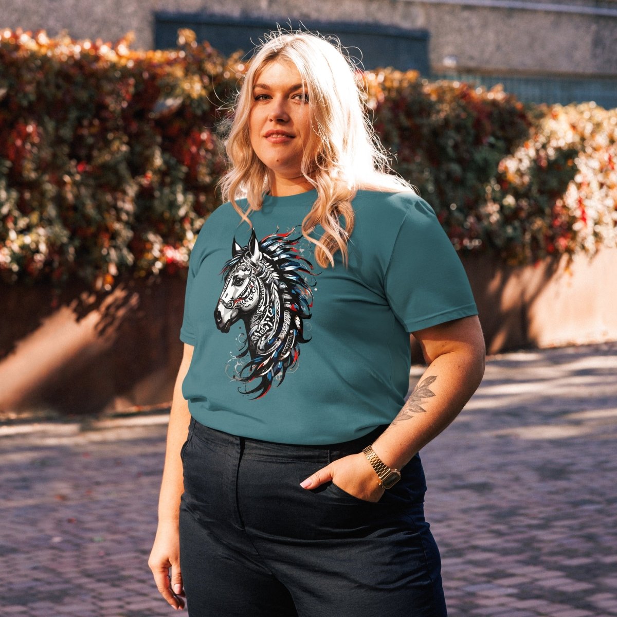 T-shirt Durable | L'Esprit Tribal Équin - Stanley/Stella - t-shirt durable - Felpatee