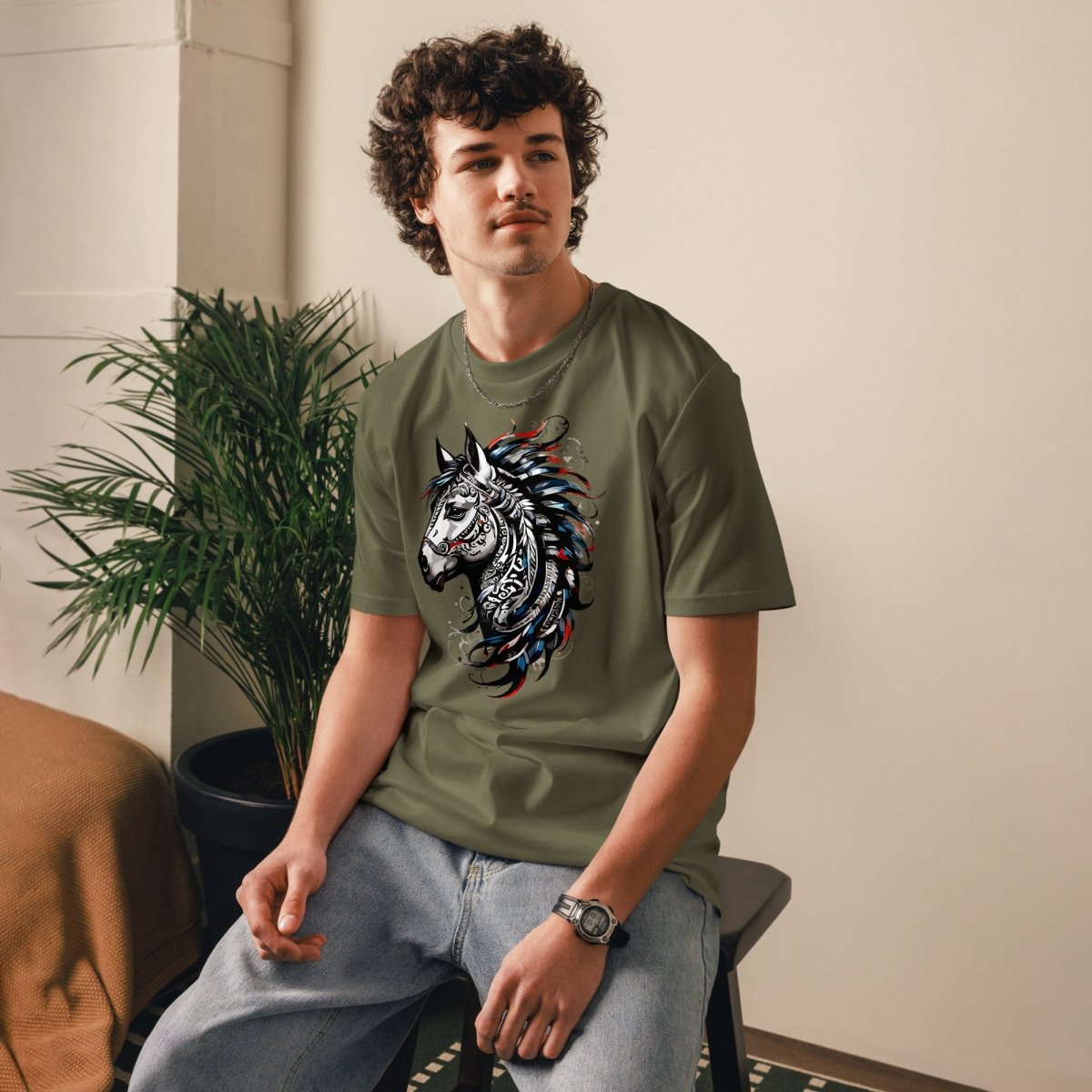 T-shirt Durable | L'Esprit Tribal Équin - Stanley/Stella - t-shirt durable - Felpatee