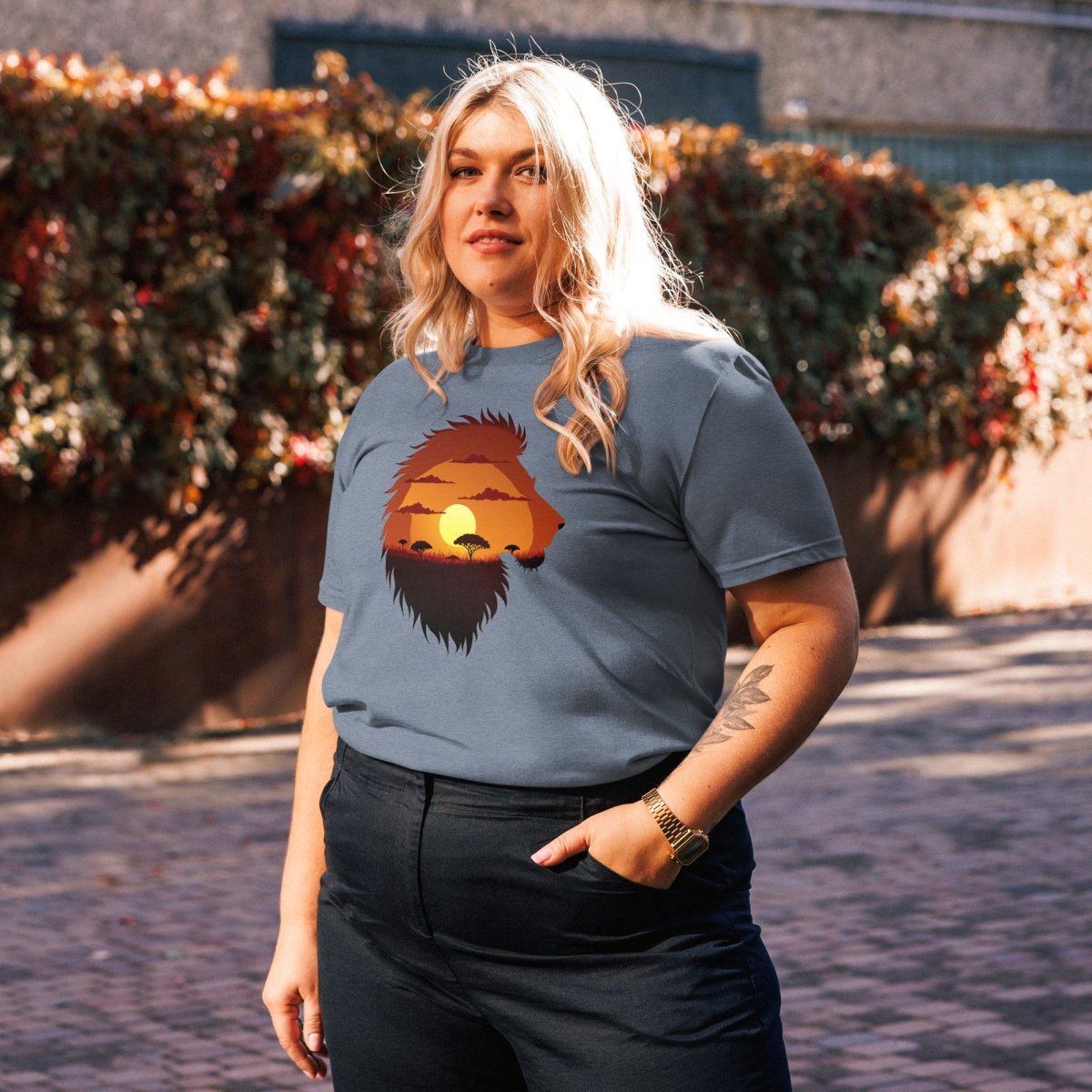 T-shirt Durable | Lion Sunset - Stanley/Stella - t-shirt durable - Felpatee