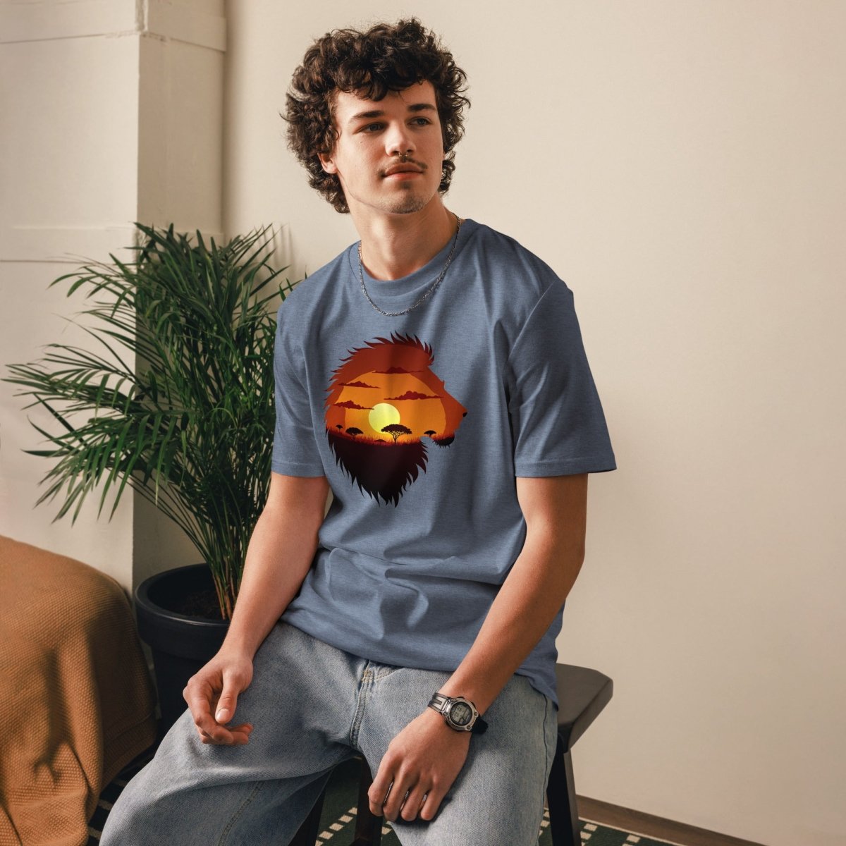 T-shirt Durable | Lion Sunset - Stanley/Stella - t-shirt durable - Felpatee