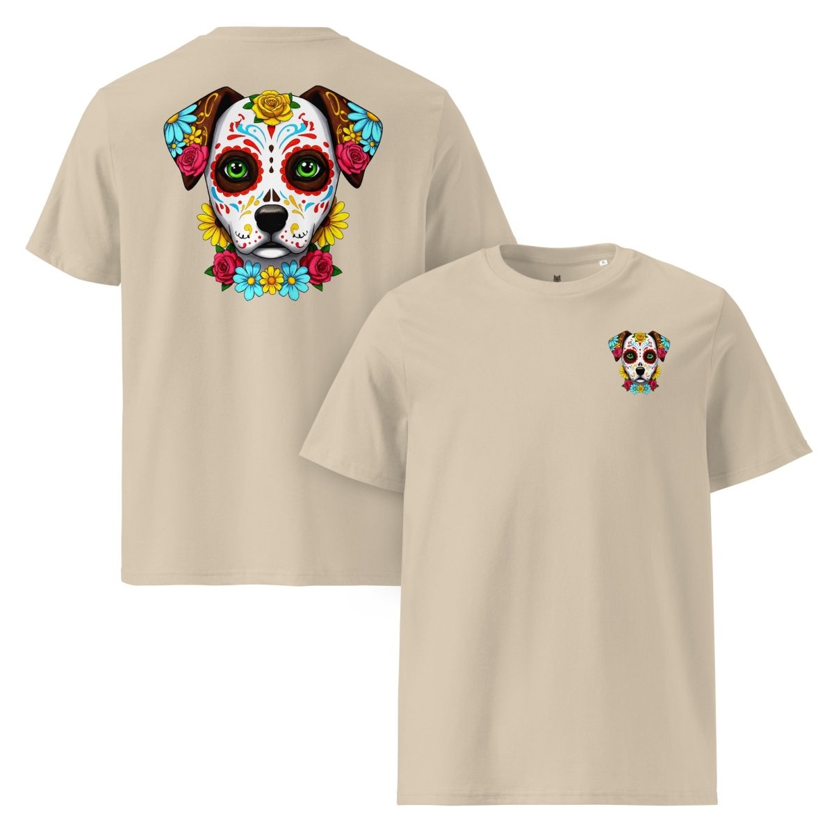 T-shirt Exception | Chien Calavera Fleuri | Édition Signature - Felpatee - t-shirt exception - Felpatee