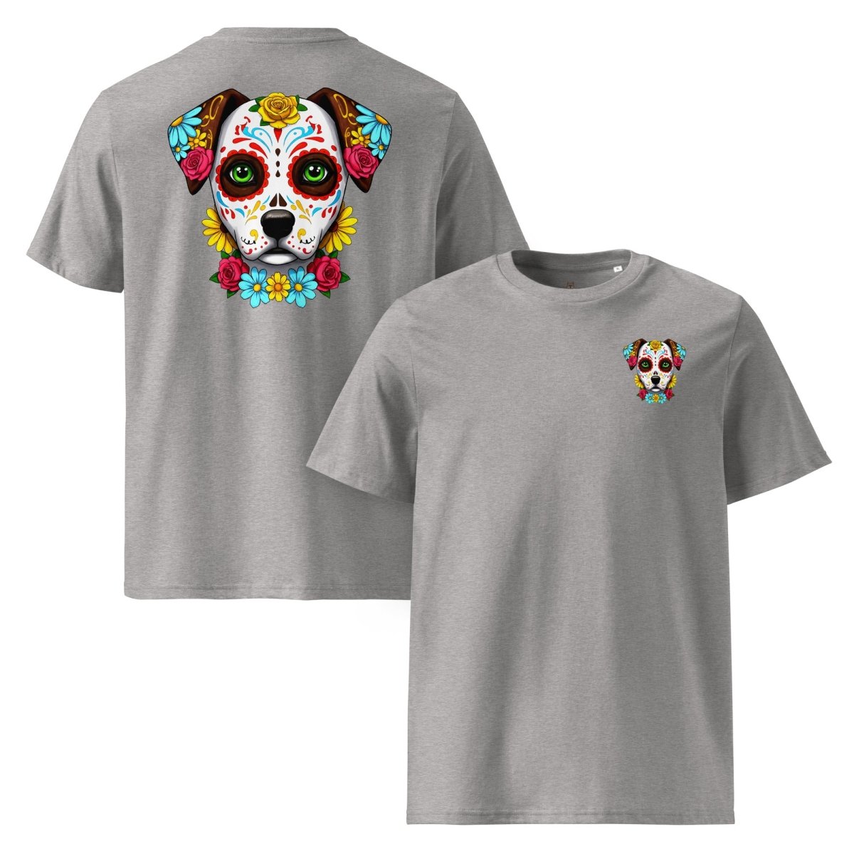 T-shirt Exception | Chien Calavera Fleuri | Édition Signature - Felpatee - t-shirt exception - Felpatee