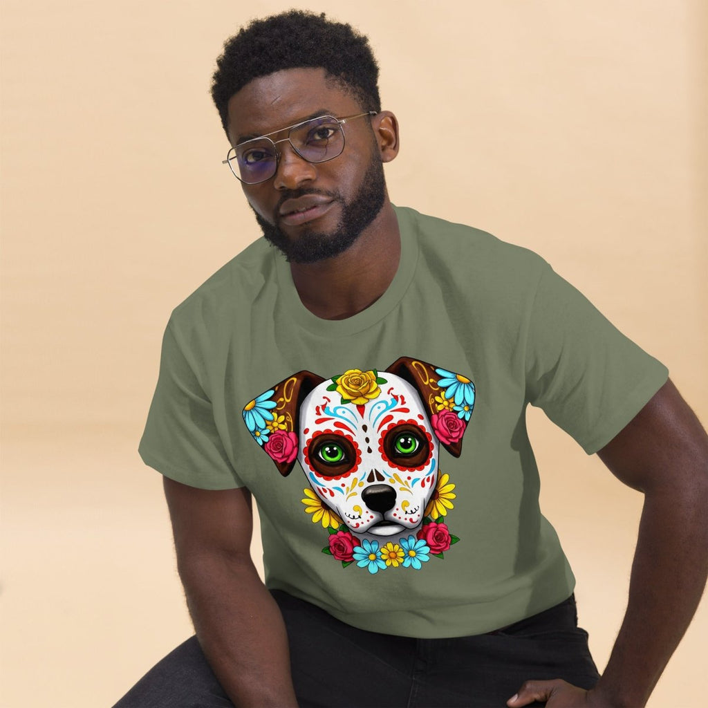 T-shirt Premium | Chien Calavera Fleuri - Felpatee - T-shirt Premium - Felpatee