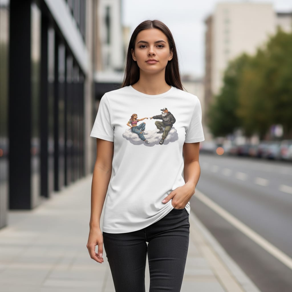 T-shirt Premium blanc design Urban Genesis Style : Idée cadeau | Felpatee