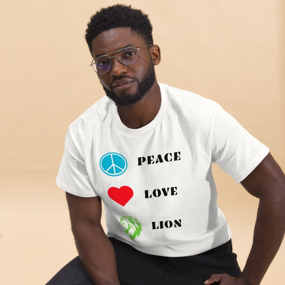 T-shirt Premium | Peace Love Lion - Felpatee - t-shirt softstyle - Felpatee