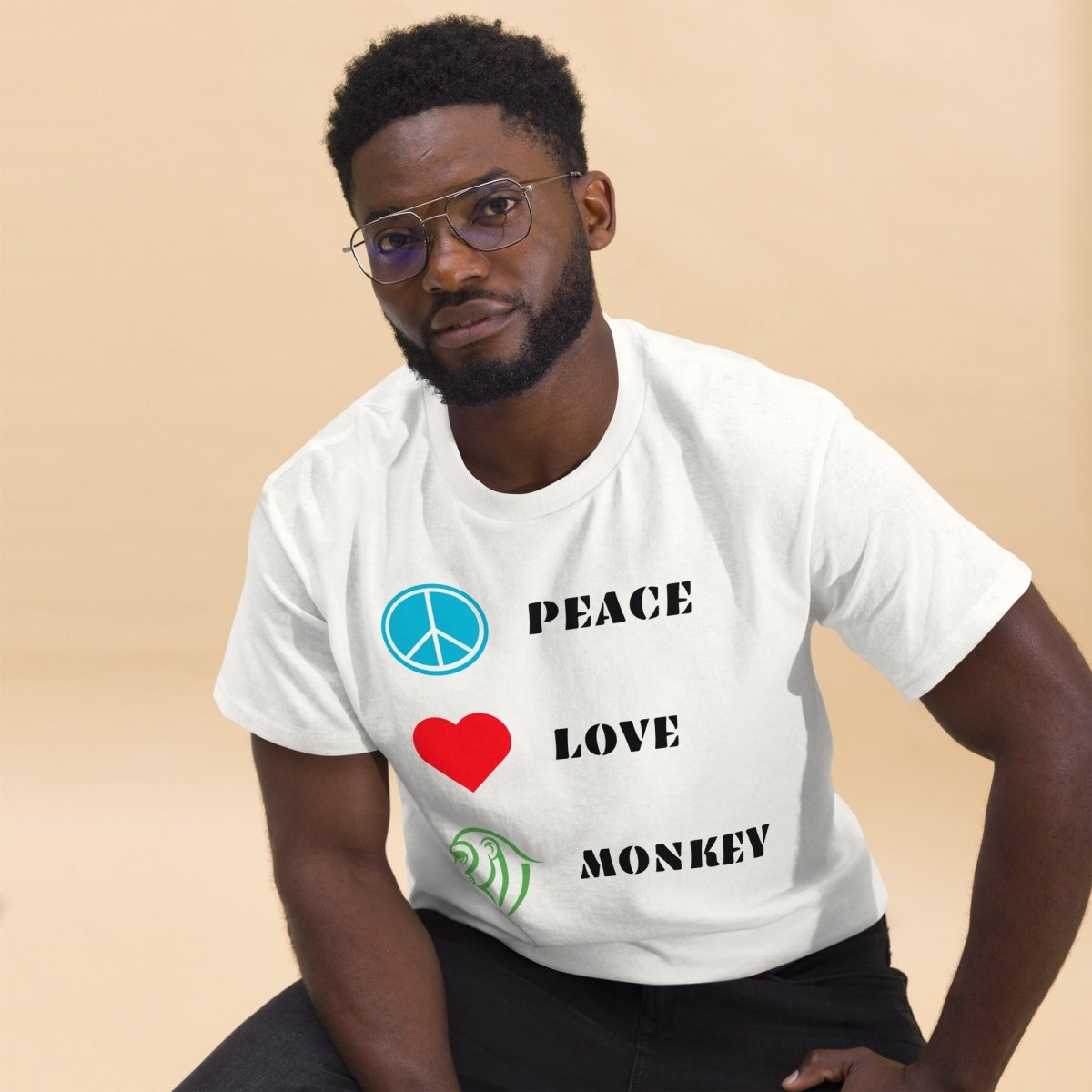 T-shirt Premium | Peace Love Monkey - Felpatee - t-shirt softstyle - Felpatee