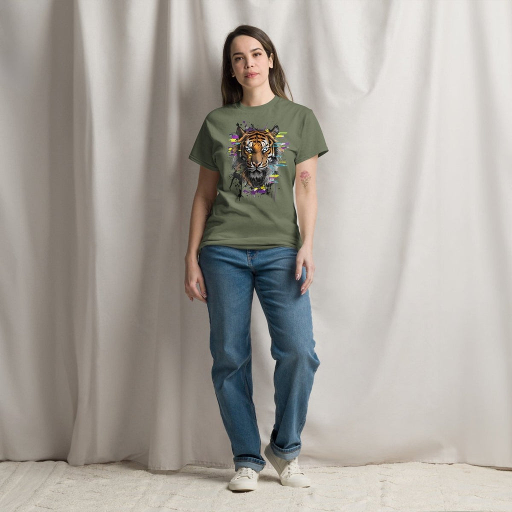T-shirt Premium | Tigre Intense Effet Glitch Art - Felpatee - T-shirt Premium - Felpatee