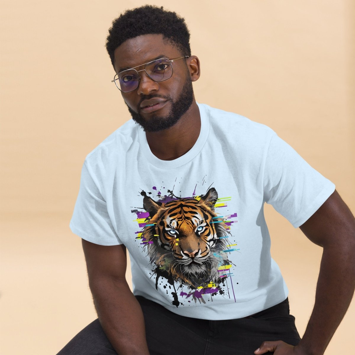 T-shirt Premium | Tigre Intense Effet Glitch Art - Felpatee - T-shirt Premium - Felpatee