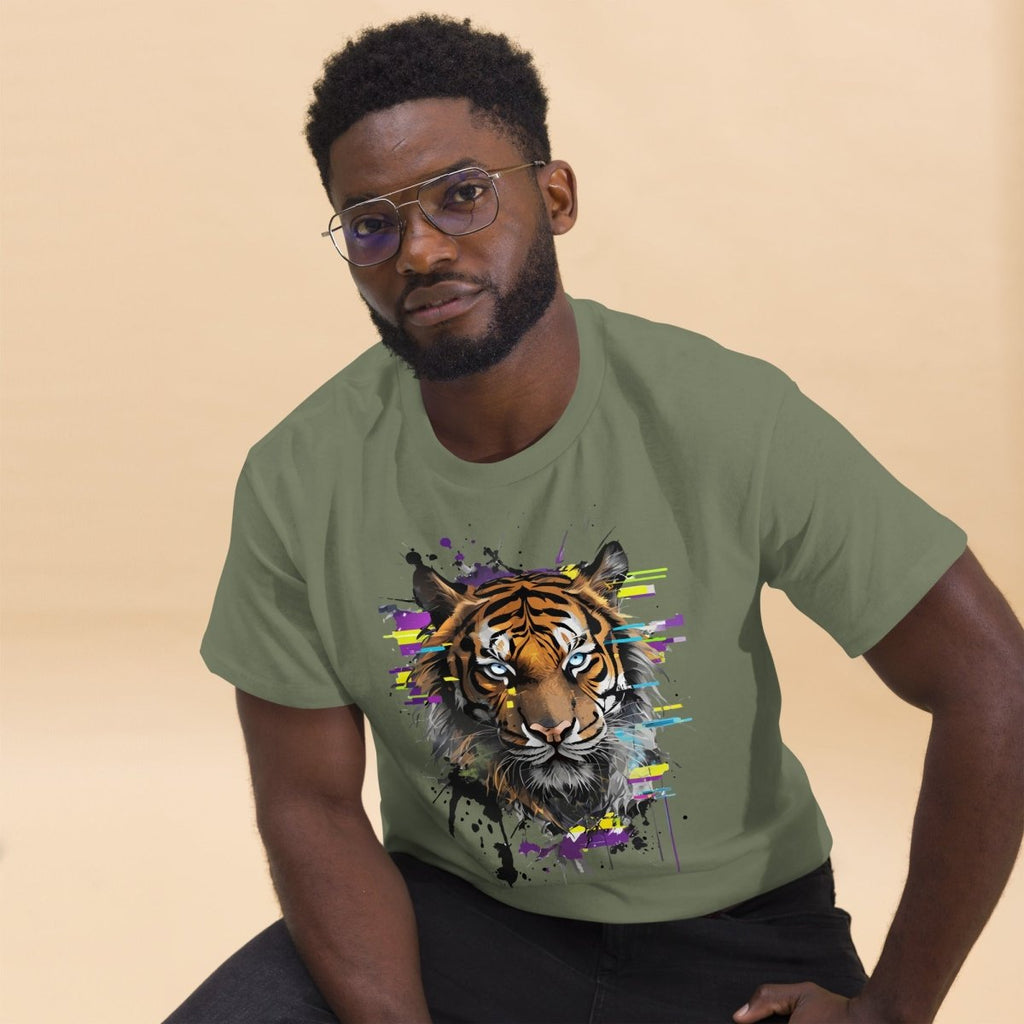 T-shirt Premium | Tigre Intense Effet Glitch Art - Felpatee - T-shirt Premium - Felpatee