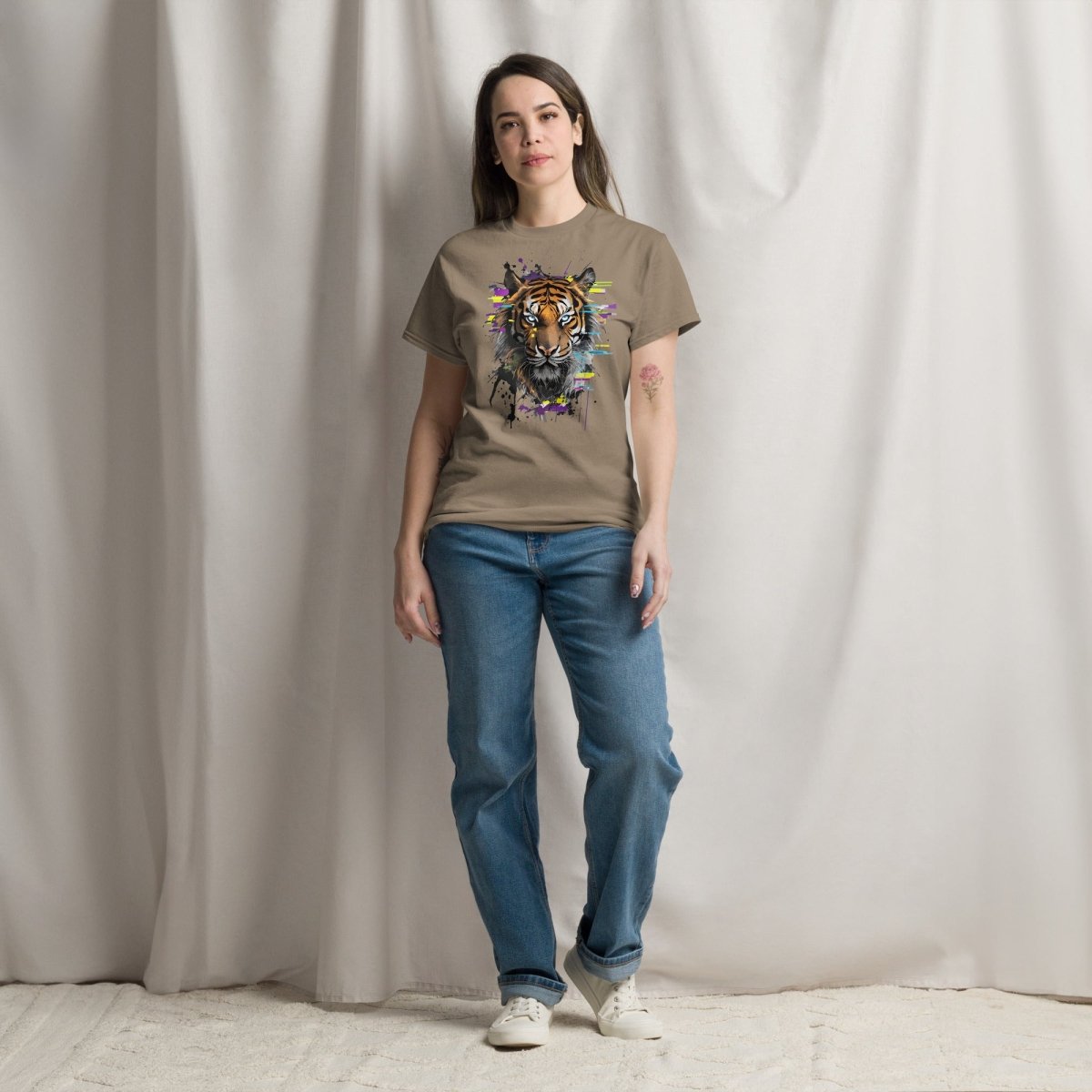 T-shirt Premium | Tigre Intense Effet Glitch Art - Felpatee - T-shirt Premium - Felpatee
