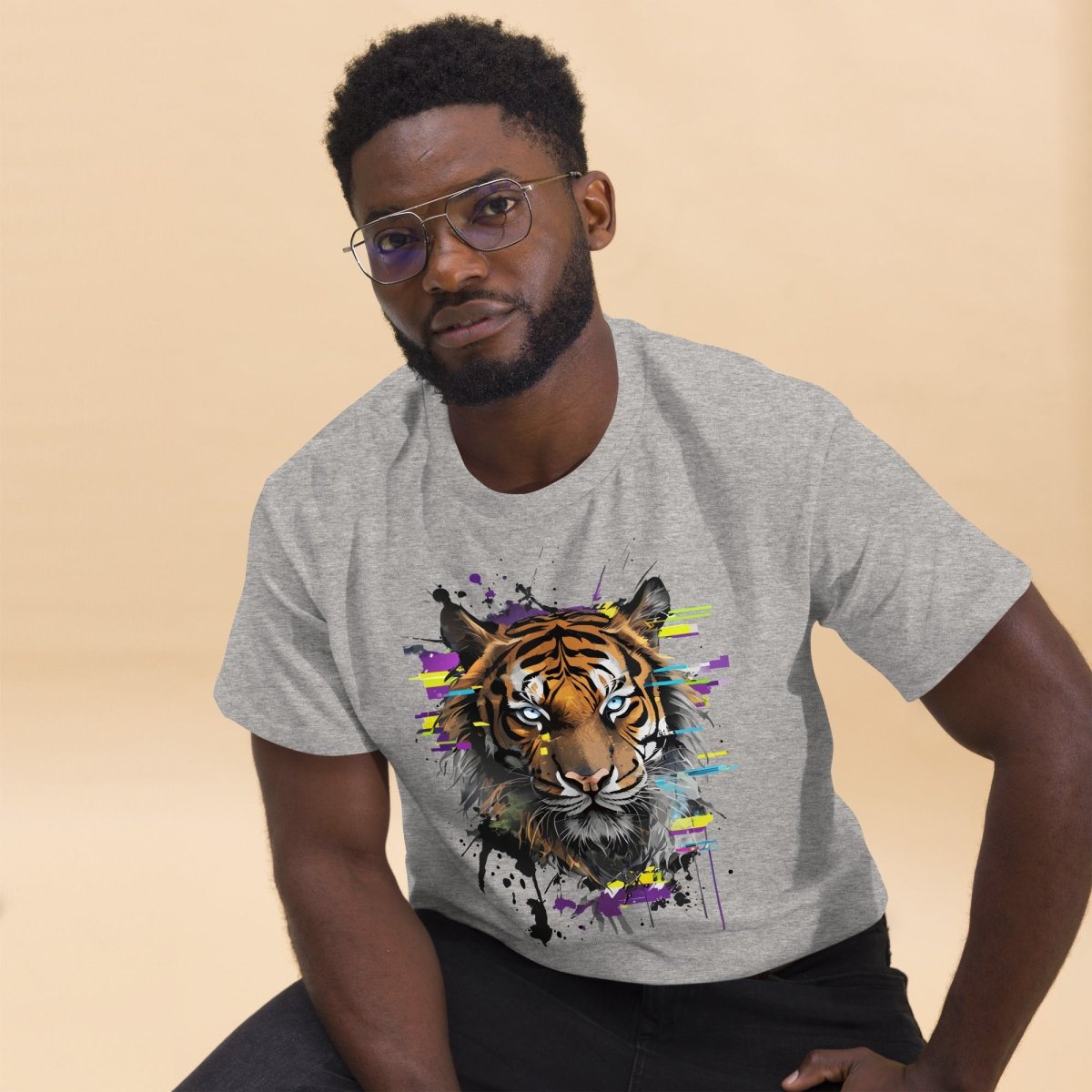 T-shirt Premium | Tigre Intense Effet Glitch Art - Felpatee - T-shirt Premium - Felpatee