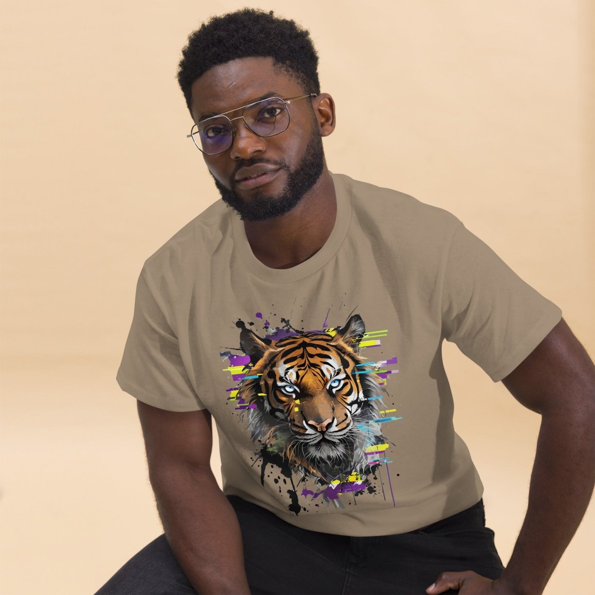 T-shirt Premium | Tigre Intense Effet Glitch Art - Felpatee - T-shirt Premium - Felpatee