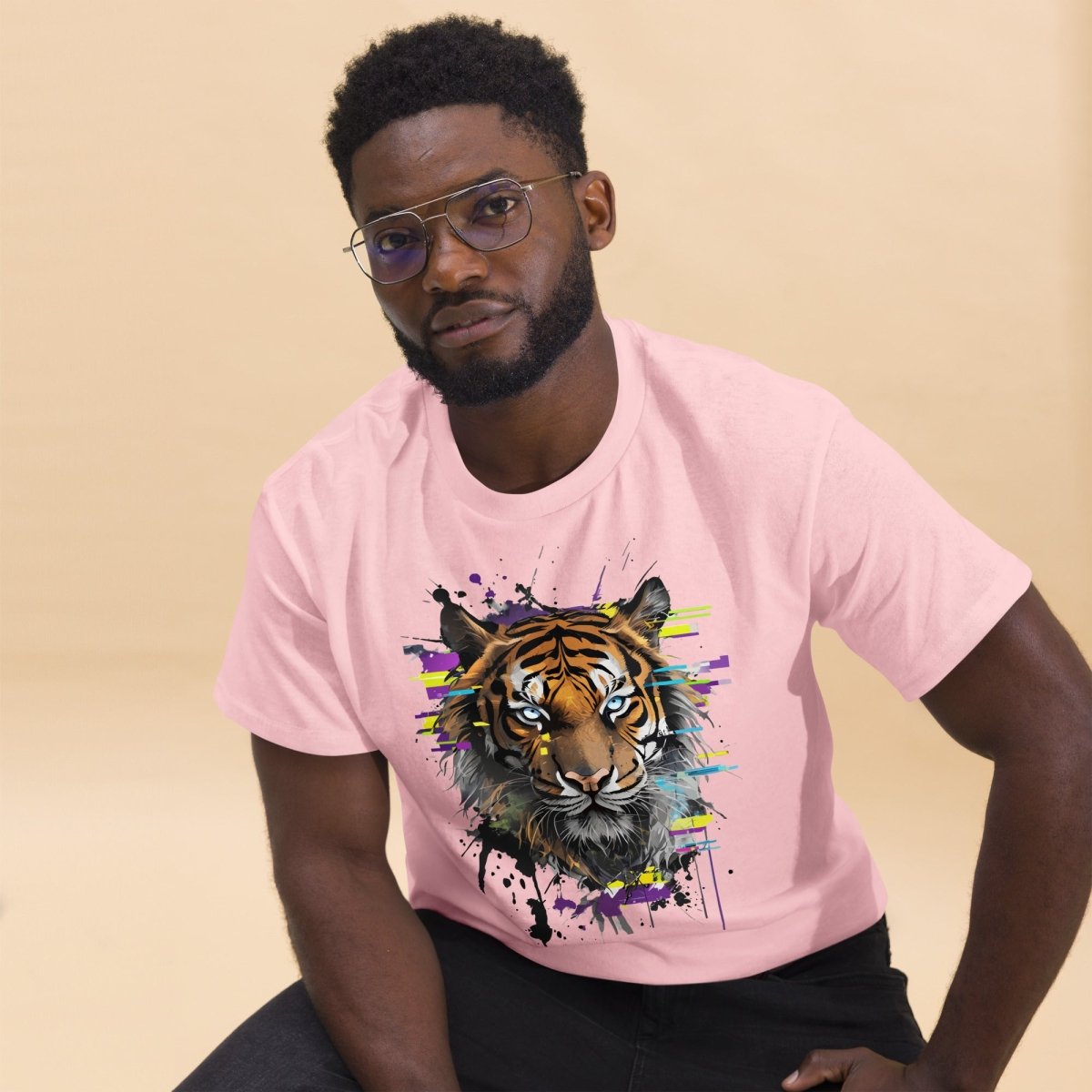 T-shirt Premium | Tigre Intense Effet Glitch Art - Felpatee - T-shirt Premium - Felpatee