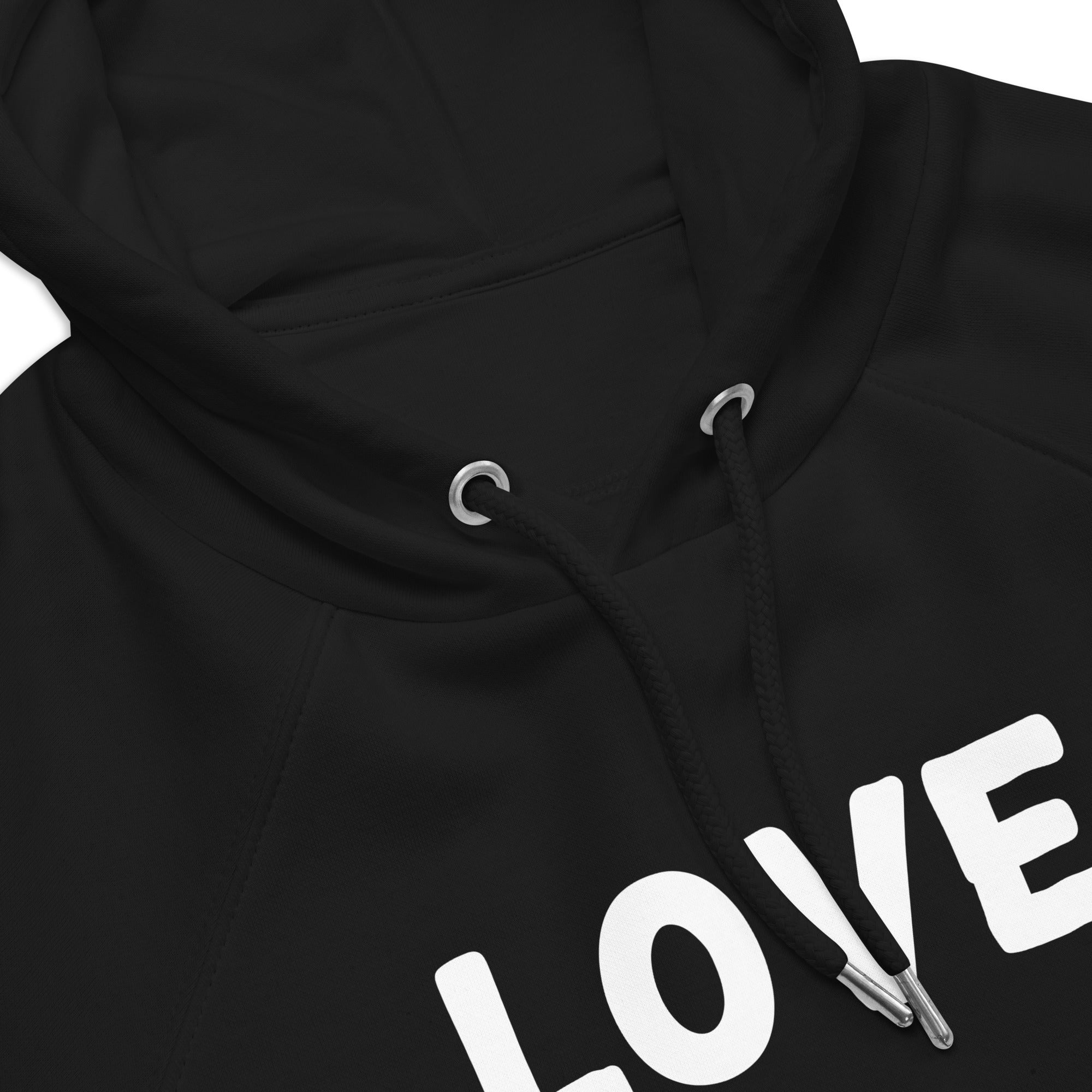 hoodie bio avec le design love cat marque felpatee